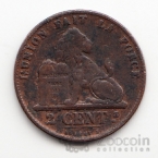 Бельгия 2 сентима 1870 Belges