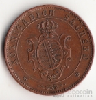 Германия - Саксония 5 пфеннигов 1869