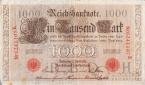 Германия 1000 марок 1910 Красный номер