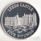 Гернси 5 фунтов 1997 Замок Leeds (серебро)