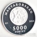 Венгрия 5000 форинтов 2014 Андрес Фэй (proof)