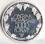 Венгрия 5000 форинтов 2008 Всемирное наследие в Венгрии - Виноградники Токай (Proof)