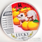 Ниуэ 1 доллар 2008 Год Крысы №7 - Удача