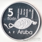 Аруба 5 флоринов 2004 50 лет Подписания соглашения