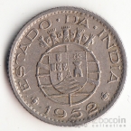 Индия - Португальская Индия 1/4 рупии 1952