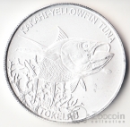 Токелау 5 долларов 2014 Желтый тунец