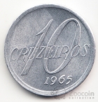 Бразилия 10 крузейро 1965