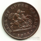 Канада 1/2 пенни 1854