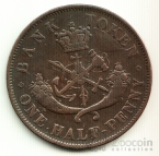 Канада 1/2 пенни 1854