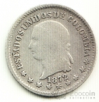 Колумбия 10 сентаво 1872