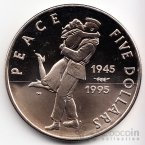 Маршалловы острова 5 долларов 1995 50 лет миру - Peace №2