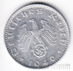 Германия 50 пфеннигов 1940 B