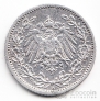 Германия 1/2 марки 1911 A