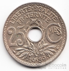 Франция 25 сентим 1939