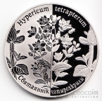 Беларусь 1 рубль 2014 Редкие растения - Зверобой четырехкрылый