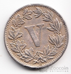 Мексика 5 сентаво 1882