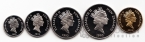 Новая Зеландия набор 5 монет 1993 (Proof)