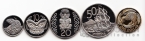 Новая Зеландия набор 5 монет 1993 (Proof)