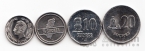 Эквадор набор 4 монеты 1988-1991