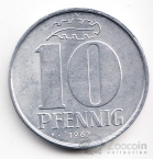 ГДР 10 пфеннигов 1965-1968