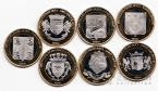 Французские Заморские Территории набор 7 монет 2015