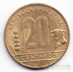 Аргентина 20 сентаво 1950