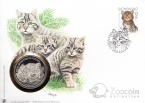 Словакия жетон 1986 30 лет WWF Дикий лесной кот (конверт с маркой)