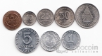 Индонезия набор 8 монет 1970-1979