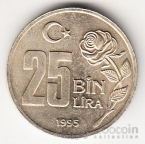 Турция 25000 лир 1995 Защита окружающей среды