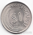 Сингапур 1 доллар 1968