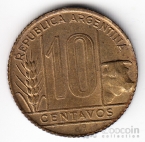 Аргентина 10 сентаво 1949-1950