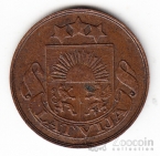 Латвия 2 сантима 1928-1932