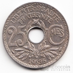 Франция 25 сентим 1936