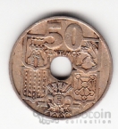 Испания 50 сентим 1949 Стрелы вниз
