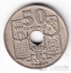 Испания 50 сентим 1949 Стрелы вниз