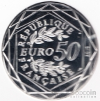 Франция 50 евро 2015 Астерикс и Обеликс