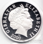 Гибралтар 5 фунтов 2000 60 лет битвы за Британию (серебро)
