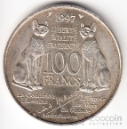 Франция 100 франков 1997 Кошки
