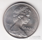 Гамбия 8 шиллингов 1970 Бегемот