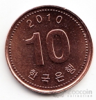 Республика Корея 10 вон 2010