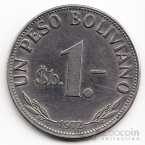 Боливия 1 боливиано 1972