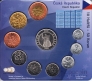 Чехия набор 9 монет 1993-2004 с жетоном 1 евро (блистер)