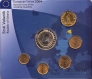 Эстония набор 5 монет 1991-2001 С жетоном - 1 евро (блистер)