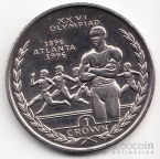Остров Мэн 1 крона 1996 Олимпийские игры в Атланте - бег на дистанцию