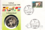 Германия жетон Чемпионат по футболу 1987 (конверт с маркой)
