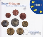 Германия набор 8 монет евро 2003 G (блистер)
