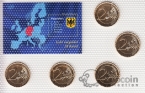 Германия набор 5 монет евро 2010 Бремен (5 монетных дворов, позолота)