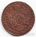 Австрия 6 крейцеров 1800 B