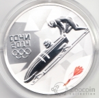 Россия 3 рубля 2014 Олимпиада в Сочи Бобслей СПМД