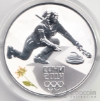 Россия 3 рубля 2014 Олимпиада в Сочи Керлинг СПМД